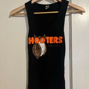 Hooters Black Tank Top with Owl Logo